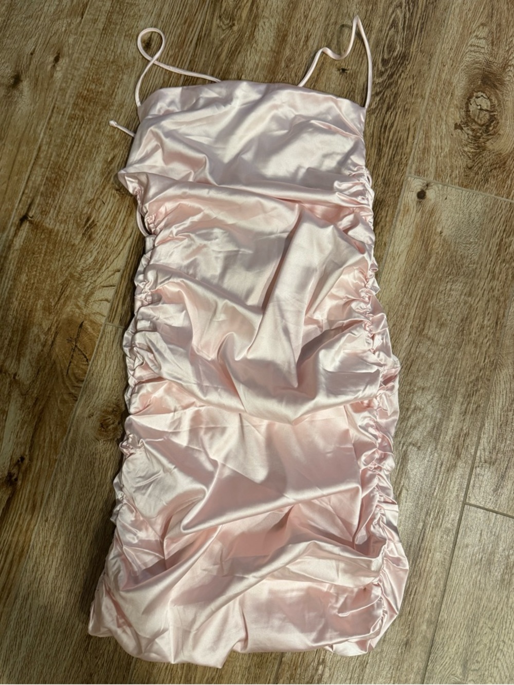 Windsor Satin Slip Dress in Blush Pink